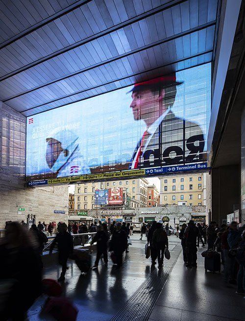 LED video wall at Roma Termini